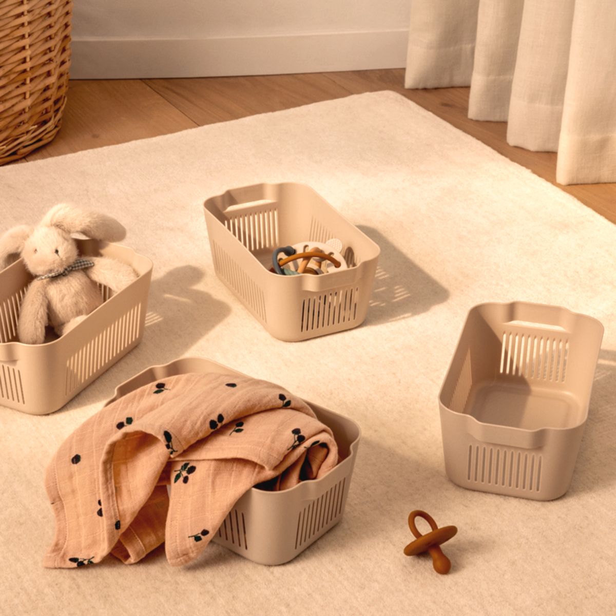 LIEWOOD 4 Mini Aufbewahrungskrbe MAKEEVA Sandy