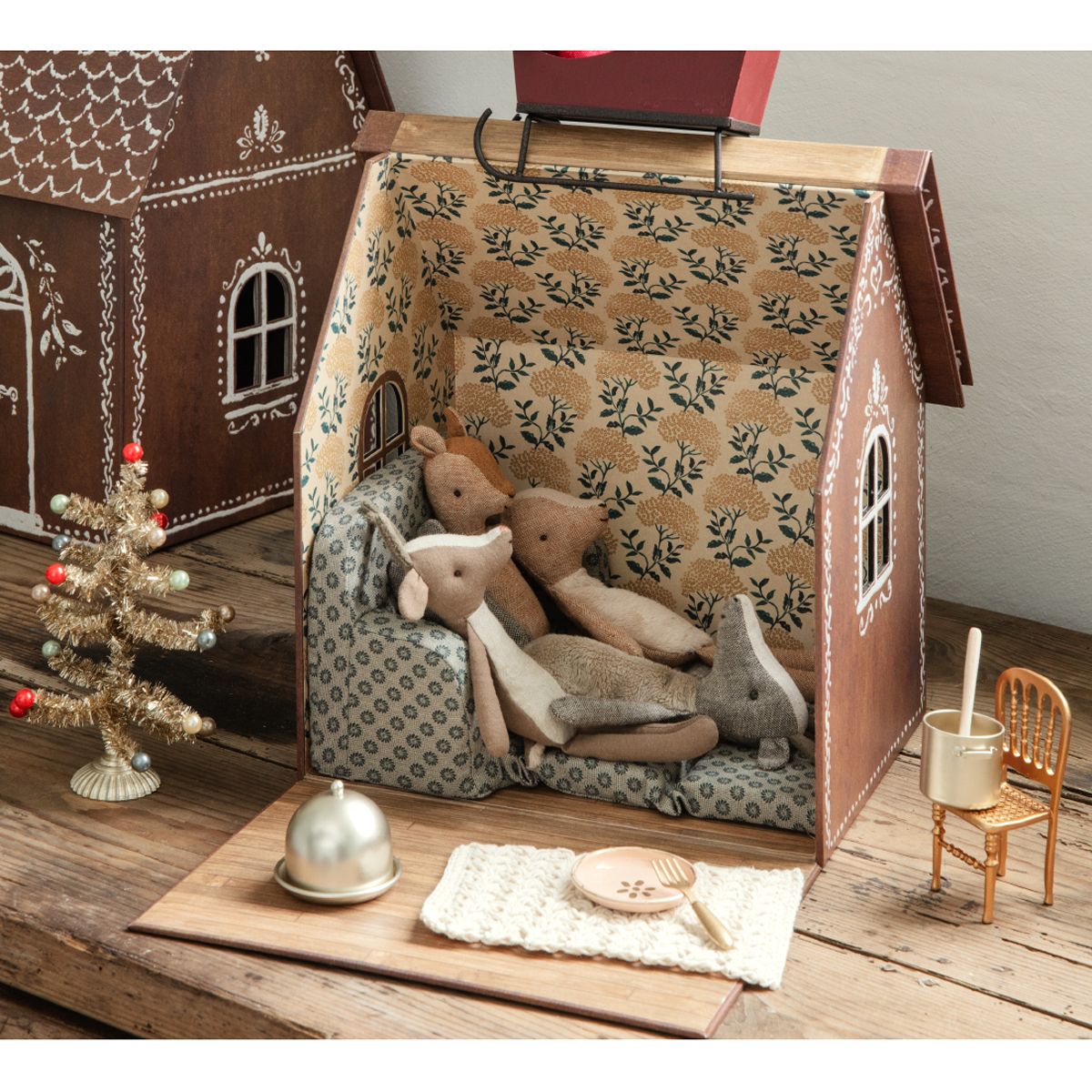 ジンジャーブレッドハウス　メイレグ Maileg Mouse Dollhouse GINGERBREAD HOUSE 2022 small