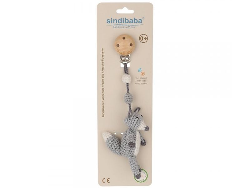 Sindibaba Kinderwagen-Anhnger FUCHS grau