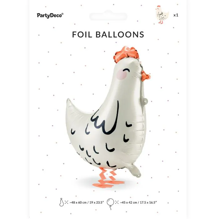 Qualatex Folienballon 45,7 Cm – „Henne Nacht“ Design, Rund, Damast & Streifen