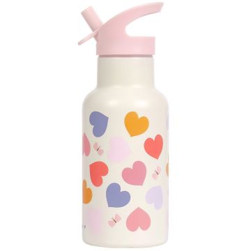 A Little Lovely Company Stainless Steel WATER BOTTLE Hearts (350 ml)