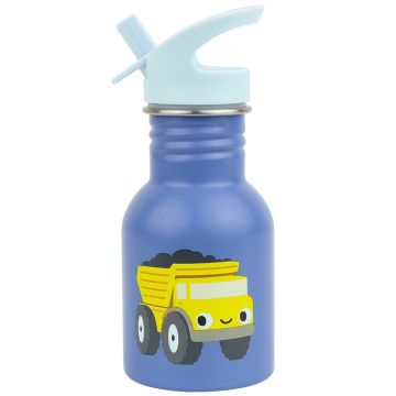A Little Lovely Company Mini Stainless Steel WATER BOTTLE Dump Truck (350 ml)