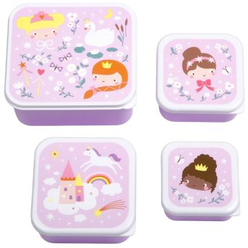 A Little Lovely Company 4 LUNCHBOXES Princesses