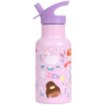 A Little Lovely Company Stainless Steel WATER BOTTLE Princesses (350 ml)