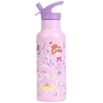 A Little Lovely Company Stainless Steel WATER BOTTLE Princesses (500 ml)