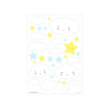 A Little Lovely Company Wandsticker WOLKEN