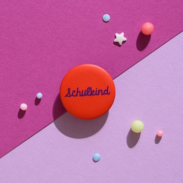 Ava & Yves Button SCHULKIND fiery red/purple