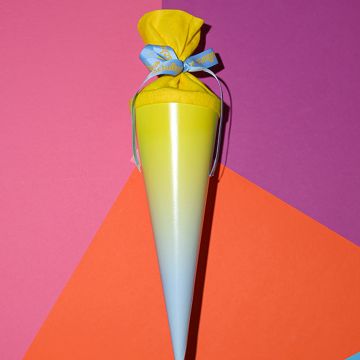 Ava & Yves School Cone COLOUR GRADIENT light blue/yellow