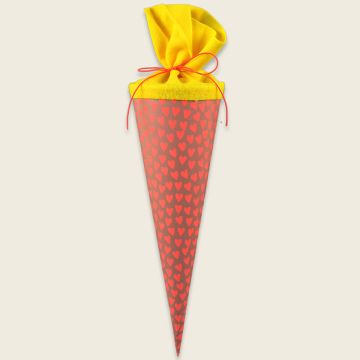 Ava & Yves School Cone HEARTS pink/neon pink