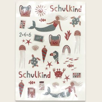 Ava & Yves Vegane Tattoos SCHULKIND Under The Sea Glitzer