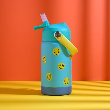 Ava & Yves Drinking Bottle 350ml SMILE turquoise