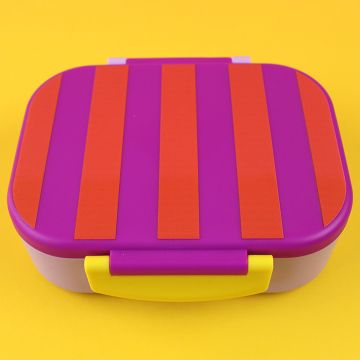 Ava & Yves BROTDOSE "Gestreift" Violet/Rot/Flieder
