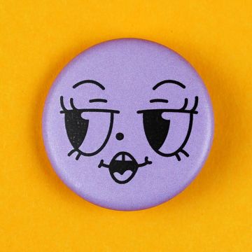 Ava & Yves BUTTON Gesicht Lila