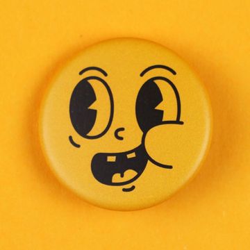 Ava & Yves BUTTON Face Yellow