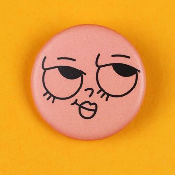 Ava & Yves BUTTON Gesicht Rosa