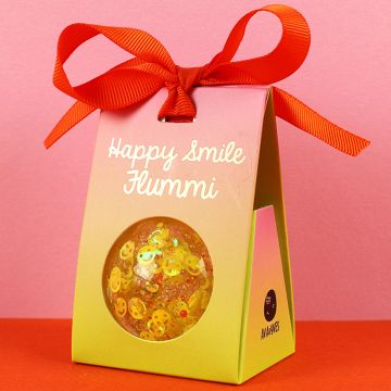 Ava & Yves BOUNCY BALL with Confetti "Happy Smile" Yellow (5cm)