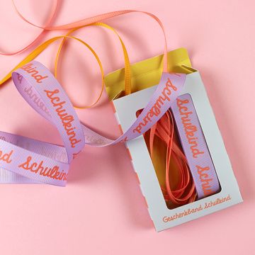 Ava & Yves Gift Ribbon SCHULKIND lilac/pink/yellow (3x3m)