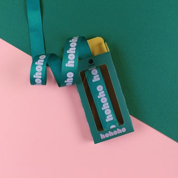 Ava & Yves Christmas GIFT RIBBON HoHoHo petrol/lilac (5m)