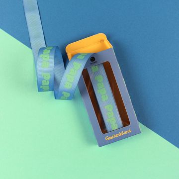 Ava & Yves GIFT RIBBON "Dad" Blue/Mint (5m)