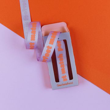 Ava & Yves GIFT RIBBON "Perfect Match" lilac/coral (5m)