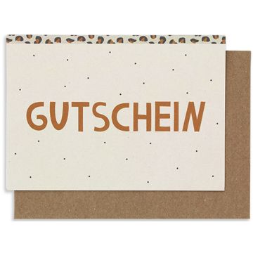 Ava & Yves Grußkarte GUTSCHEIN mit Leo-Print