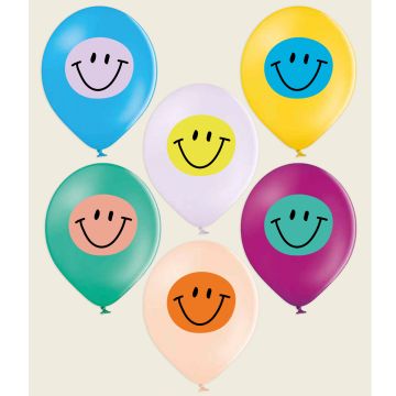 Ava & Yves 12 BALLOON Set Smile Colorful