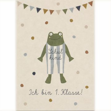 Ava & Yves Postcard "ICH BIN 1. KLASSE"