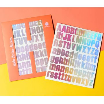 Ava & Yves Holographic LETTER STICKERS Lilac