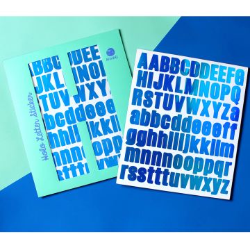 Ava & Yves Holographic LETTER STICKERS Blue