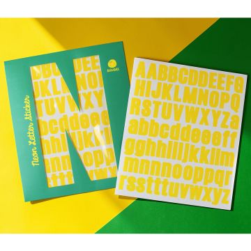 Ava & Yves LETTER STICKERS Neon Yellow