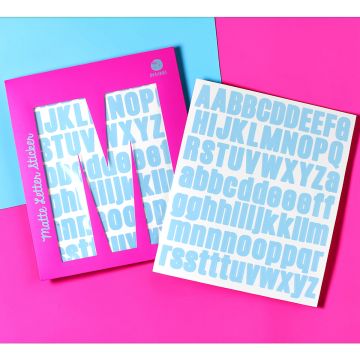 Ava & Yves LETTER STICKERS Matte Light Blue