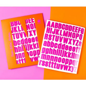 Ava & Yves BUCHSTABEN STICKER Neon Lila