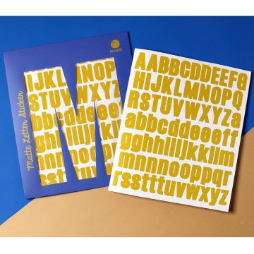 Ava & Yves LETTER STICKERS Matte Ochre