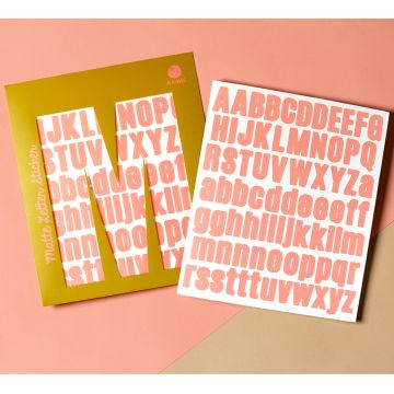 Ava & Yves LETTER STICKERS Matte Pink