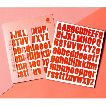 Ava & Yves LETTER STICKERS Matte Red