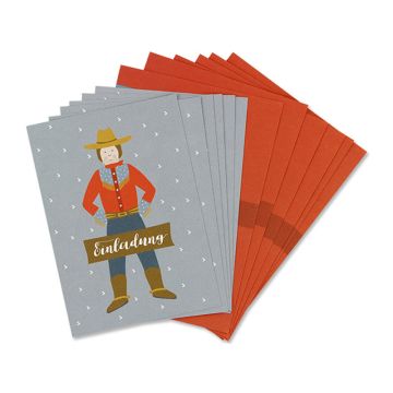 Ava & Yves Invitation Postcard Set COWBOY