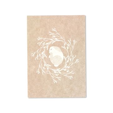 Ava & Yves Postcard BUNNY rose
