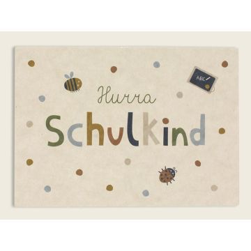 Ava & Yves Postkarte HURRA SCHULKIND