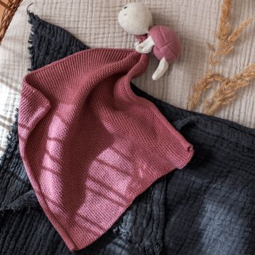 Ava & Yves Large Cuddle Cloth TURTLE old pink