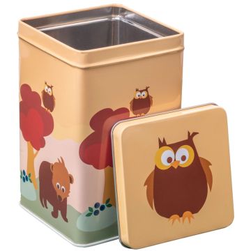Blafre TIN STORAGE BOX Bear & Owl