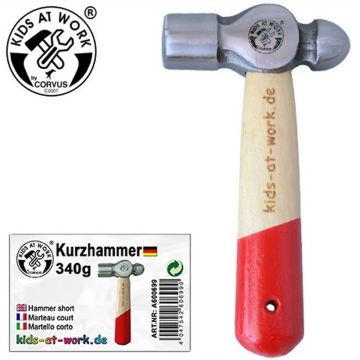 Kinderwerkzeug Kurzer HAMMER Rot (340 Gramm)