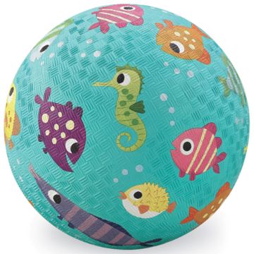 Crocodile Creek Kautschuk BALL FISCH Medium Rauh (13 cm)