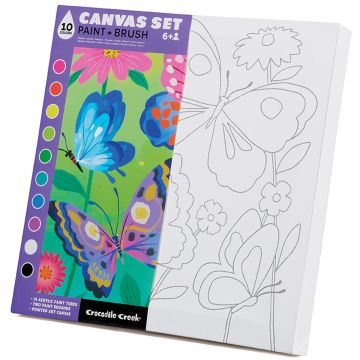 Crocodile Creek Painting Set CANVAS ART Butterflies (Ages 6+)