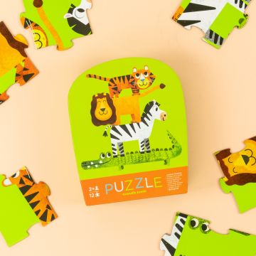 Crocodile Creek Mini Puzzle DSCHUNGEL FREUNDE (12 Teile)