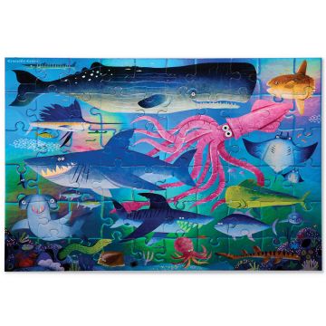 Crocodile Creek Holographic PUZZLE Shark (60 Pieces)