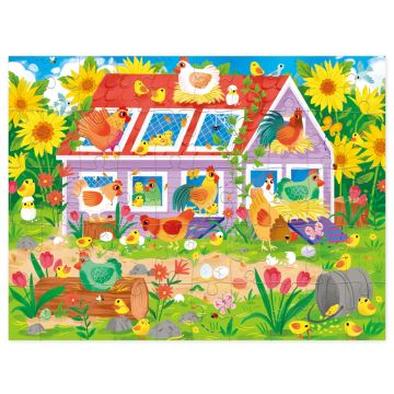 Crocodile Creek Puzzle Haus HÜHNERSTALL (50 Teile)