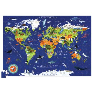Crocodile Creek PUZZLE & POSTER Welt der Tiere (200 Teile)
