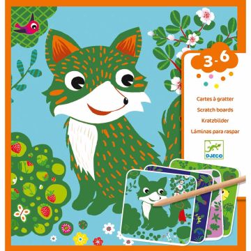 Djeco Scratch Boards FOREST ANIMALS