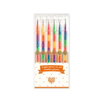 Djeco 6 Gel Pens RAINBOW
