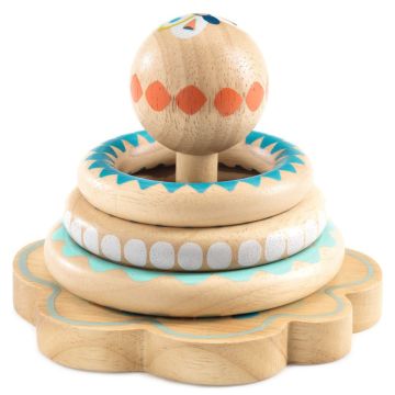 Djeco Baby White MINI STAPELTURM BabyHoopi